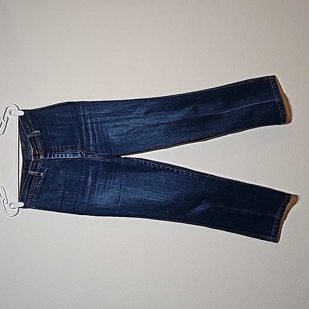 Vintage Lerner Straight Leg Jeans High Rise Waist Dark Wash Denim Pants 13 14